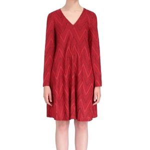 M by Missoni A Line Mini Shift Dress Metallic